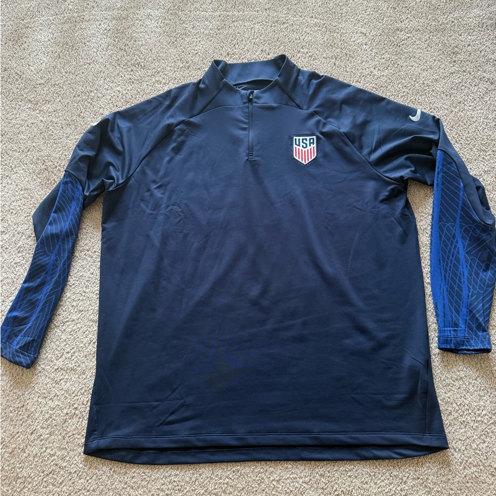 Nike USA soccer Dri-FIT drill top 1/4 zip